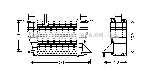 AVA QUALITY COOLING Starpdzesētājs DN4340